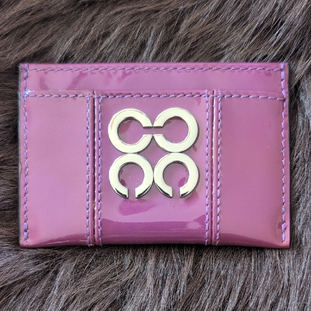 Coach Julia OP Art Patent Leather Card Holder